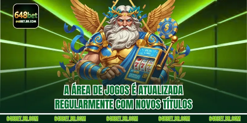A área de jogos é atualizada regularmente com novos títulos