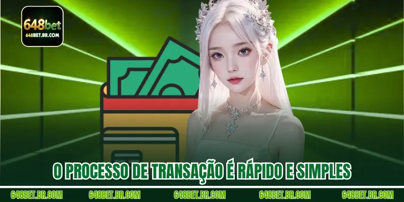 O processo de transação é rápido e simples